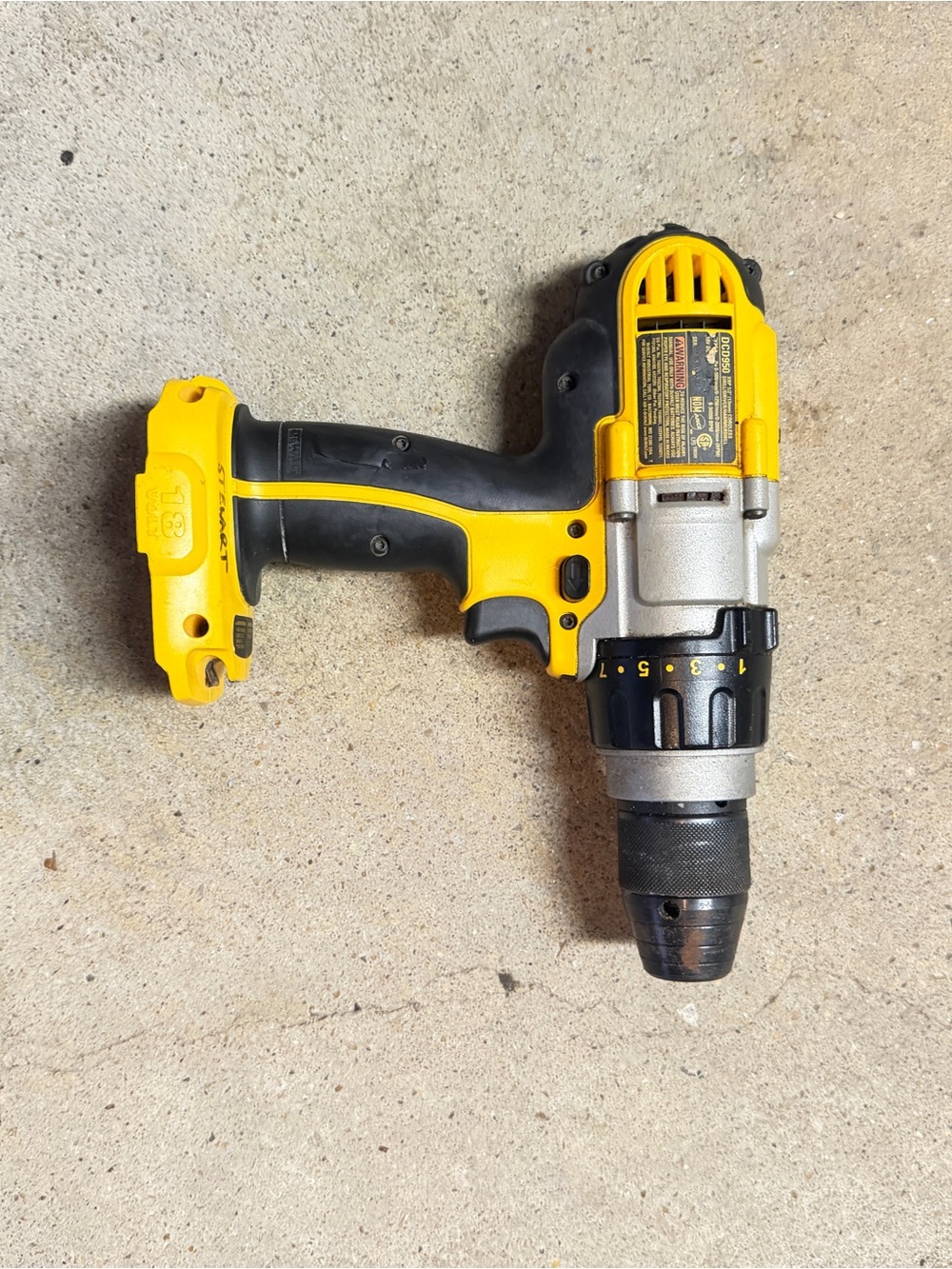 DeWalt 18V Cordless Drill with a brushless motor. Battery/Adapter NOT included